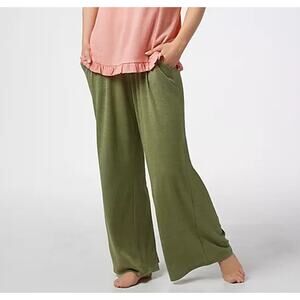 1X Wide-Leg Pant's AnyBody Crinkle Knit Dusty Green A353785